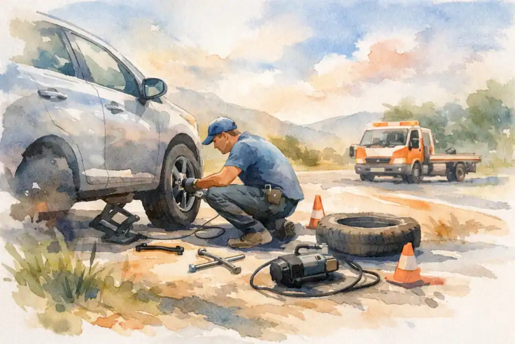 How Roadside Puncture Repair Works