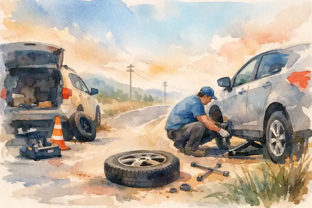 How to Request Roadside Puncture Repair