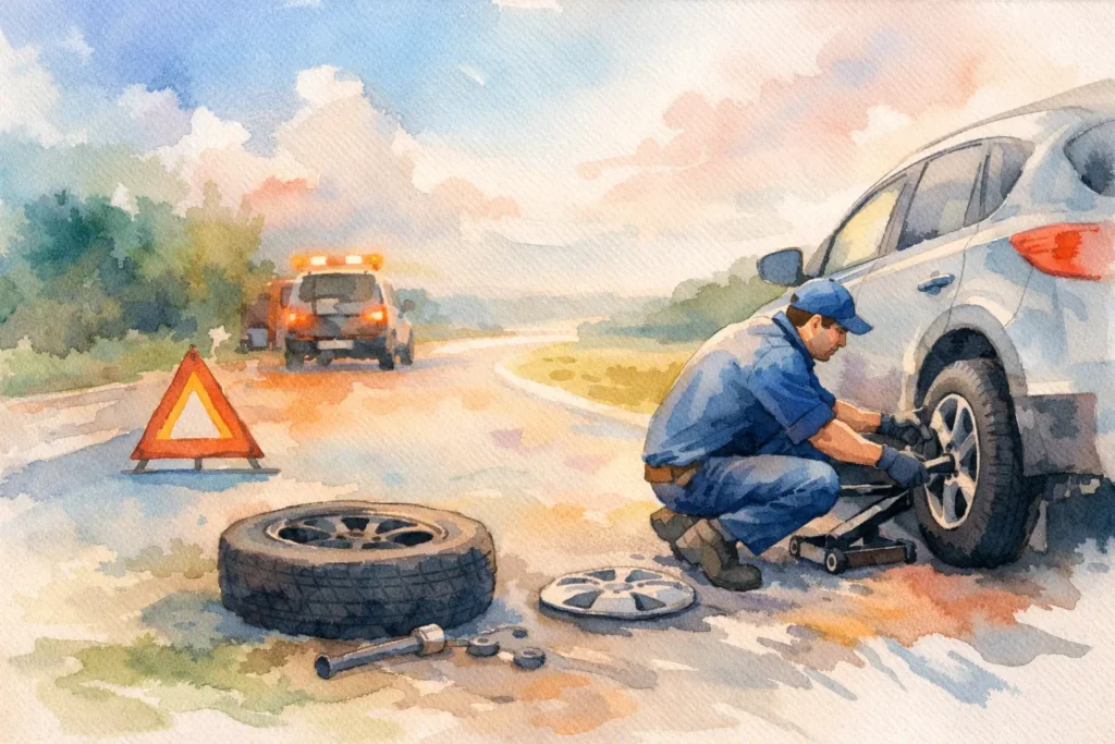 Roadside Tyre Replacement Near Me Fast