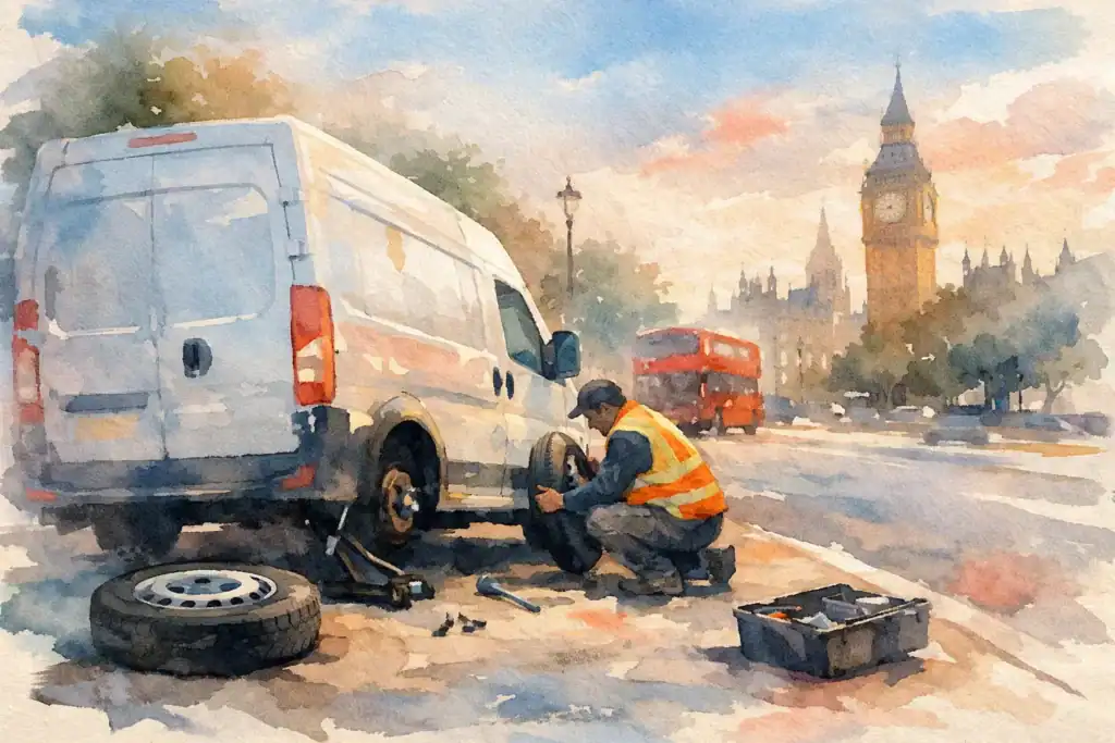 Van Tyre Replacement Roadside in London