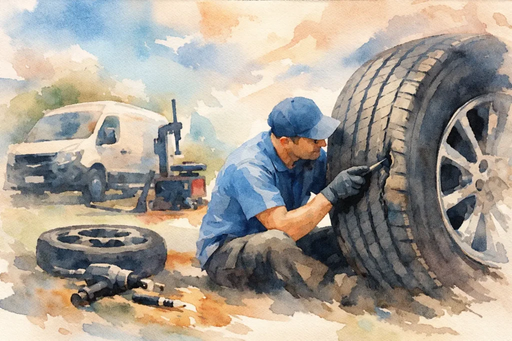 Can a Mobile Tyre Fitter Repair a Sidewall?