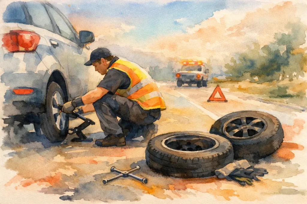 What Happens During Roadside Tyre Replacement?