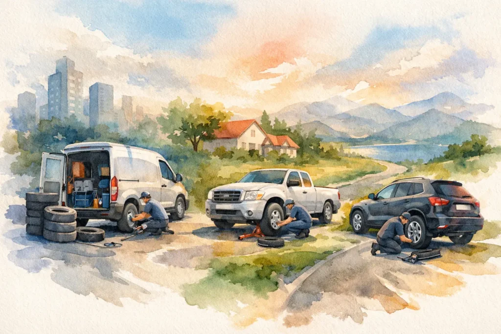 Best Places for On-Site Tyre Replacement