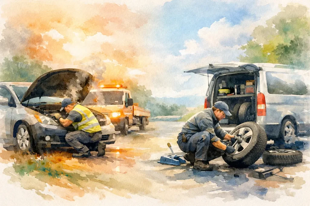 Roadside Assistance Versus Mobile Tyre Fitting