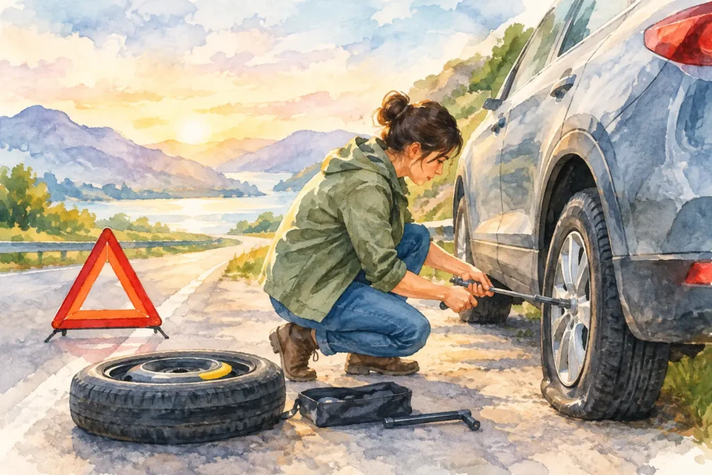 Roadside Safety Steps When Your Tyre Fails