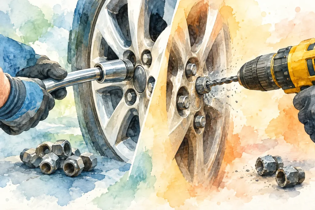 Wheel Nut Removal Versus Drilling - Which Works?